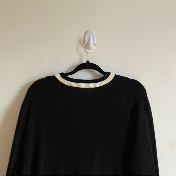 Zara knit black pearl button relaxed fit dress - Picture 9 of 11